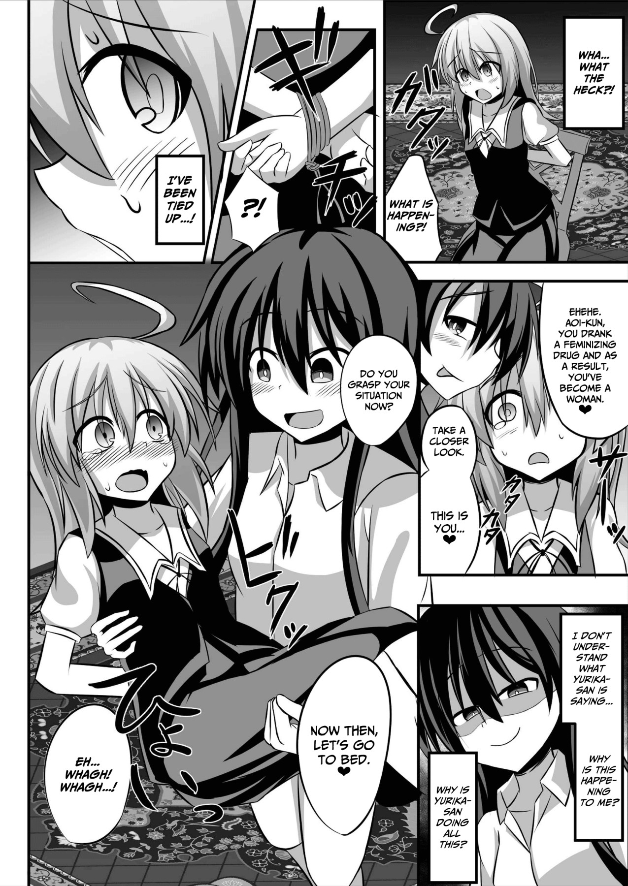 Hentai Manga Comic-Genderbent Descent Into Sluthood ~Turning Into A Girl From Lovey-Dovey Lesbian Sex~-Read-5